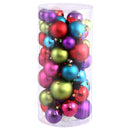1.5"-2" Multi-Colored Shiny and Matte Ball Ornament, 50 per Box
