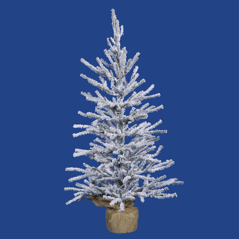 36" x 18" Flocked Angel Pine Tabletop Tree