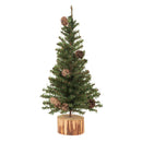 12" Carmel Pine Tabletop Tree with Wood Base
