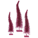 Glitter Curved Tabletop Trees Set of 3 (12",14",16")