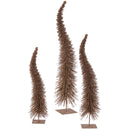 Glitter Curved Tabletop Trees Set of 3 (18",22",26")