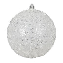 8" Glitter Hail Ball Ornament (Various Color Options)
