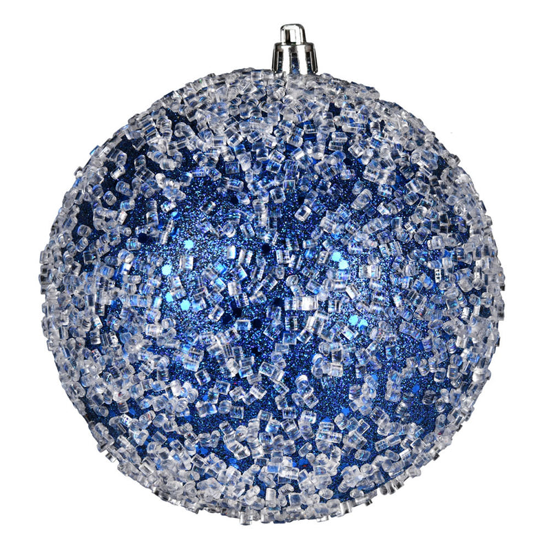 8" Glitter Hail Ball Ornament (Various Color Options)