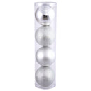 10" Silver 4-Finish Ball Assortment Drilled Pack of 4