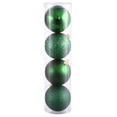 12" Emerald 4-Finish Ball Assortment Drilled Pack of 4