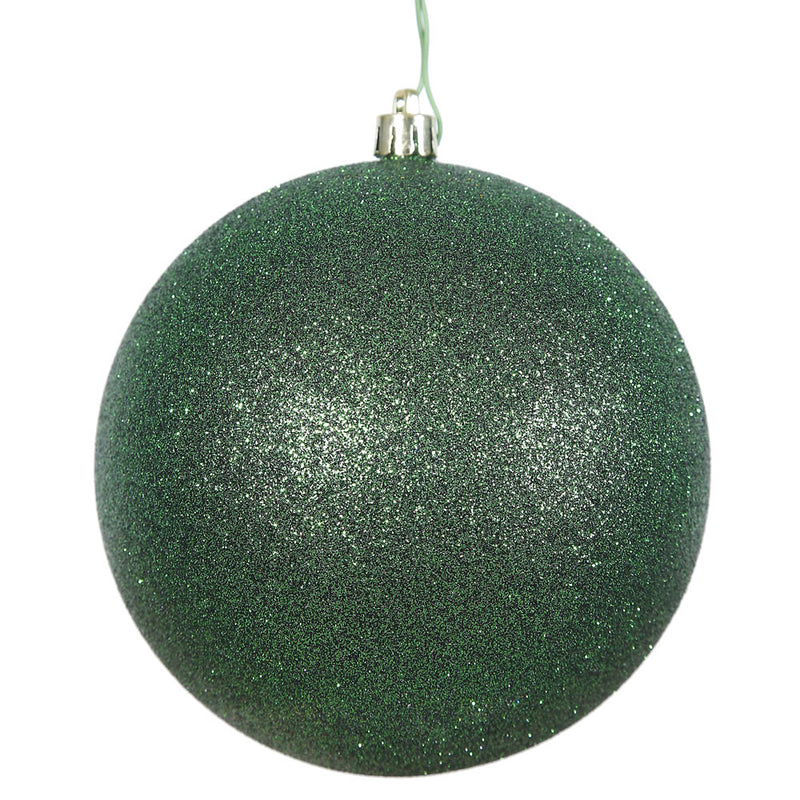 4" Emerald Ball Ornament. Pack of 6