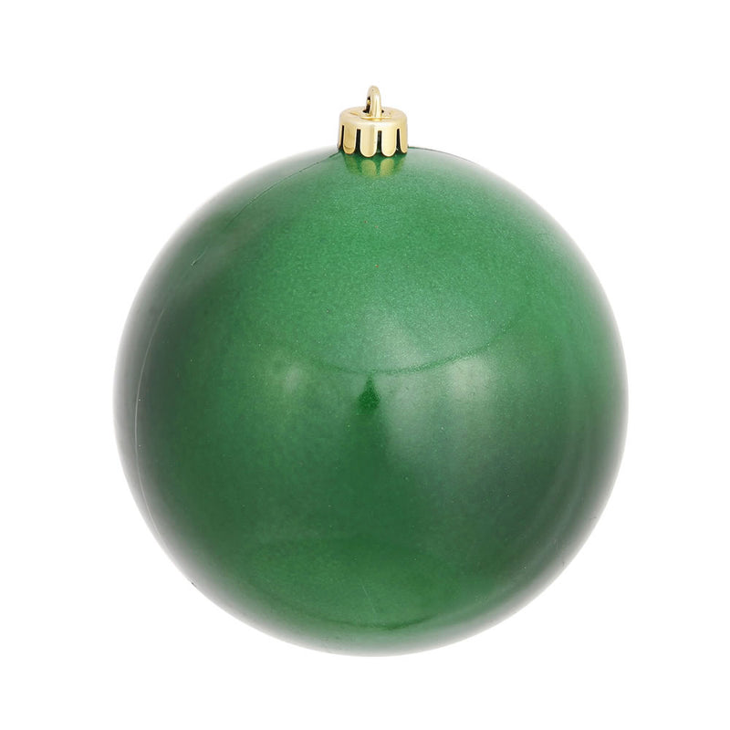 4" Emerald Ball Ornament. Pack of 6