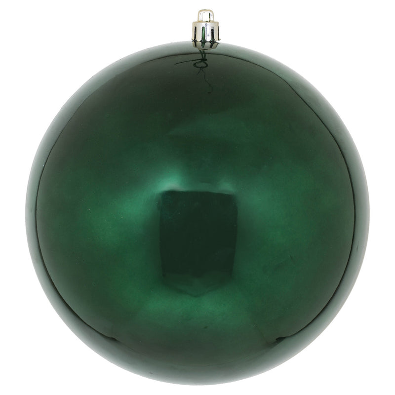 4" Midnight Green Ball Ornament. Pack of 6