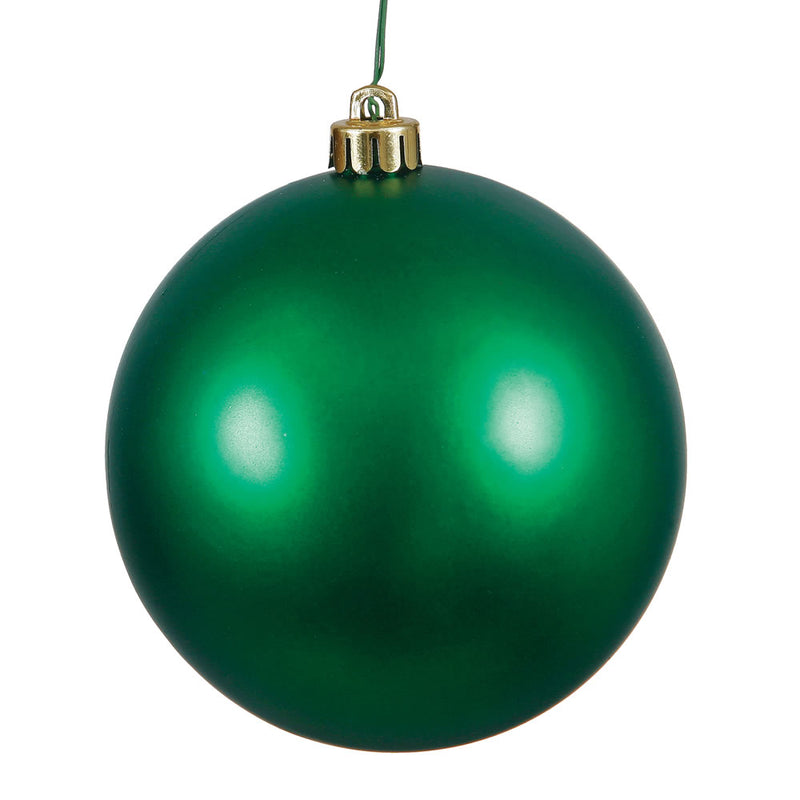 4" Emerald Ball Ornament. Pack of 6
