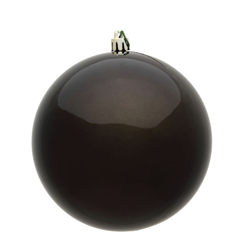 4" Gunmetal Ball Ornaments. Pack of 6