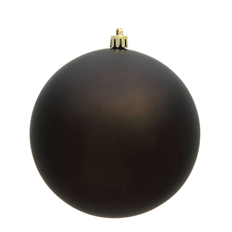 4" Gunmetal Ball Ornaments. Pack of 6