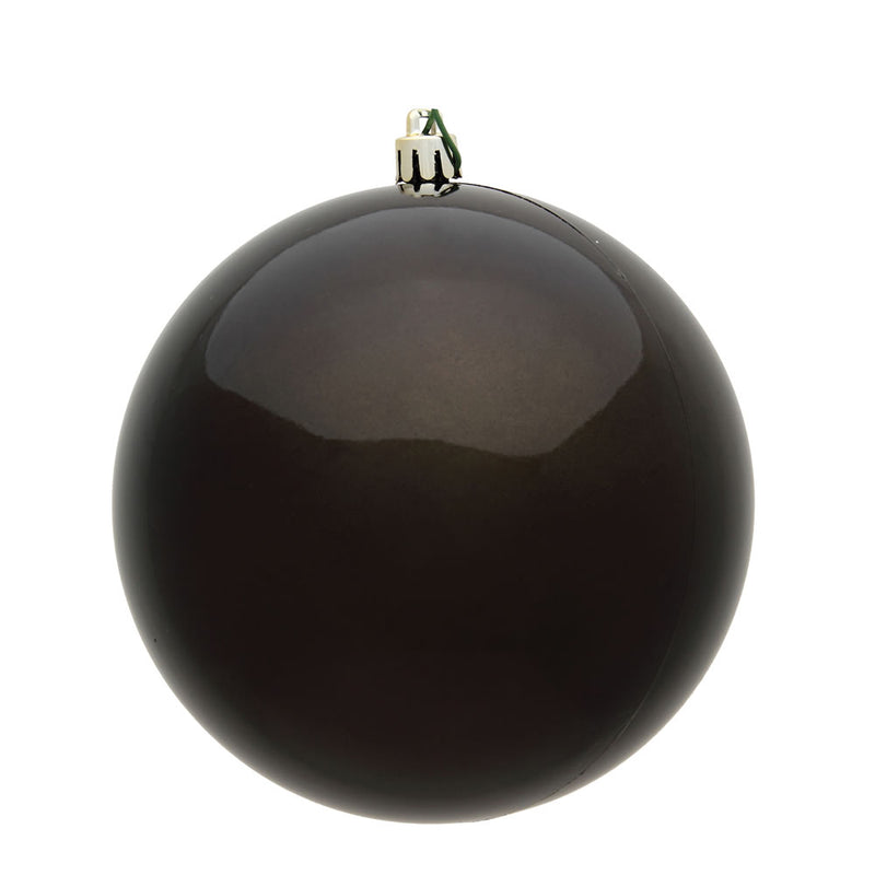 4" Gunmetal Ball Ornaments. Pack of 6