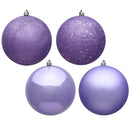 12" Lavender Ball 4-Finish Assortment Pack of 4