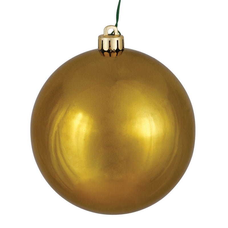 4" Olive Ball Ornament. Pack of 6