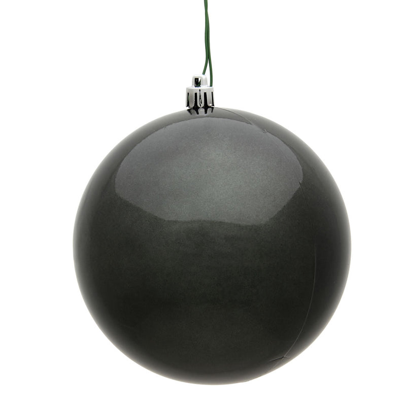4" Pewter Candy Ball Ornament. Pack of 6