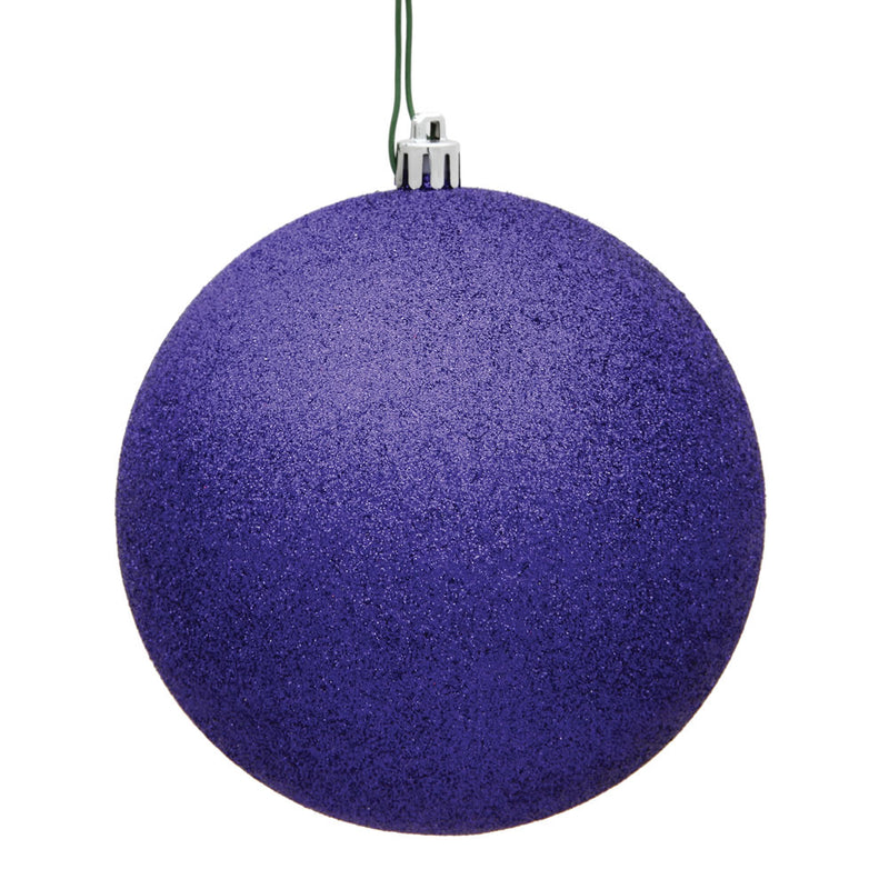 4" Purple Ball Ornament. Pack of 6