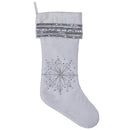 8" x 19" Banded Snowflake Stocking